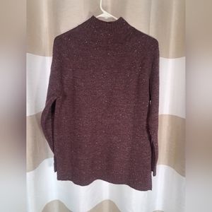 Ann Taylor LOFT Purple Speckled Long Sleeve Sweater Pullover EUC Size SP Petite